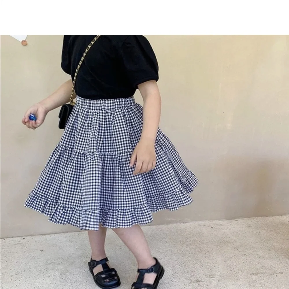 Toddler girl gingham skirt
